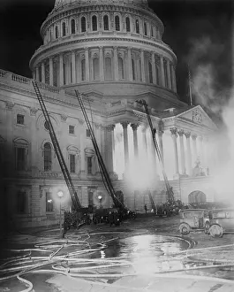 Lcgr2016: Fire at the U.S. Capitol, Jan. 3, 1930, Washington