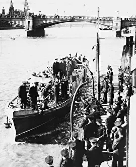 Fireboat: Fireboat Massey Shaw returning after Dunkirk, WW2