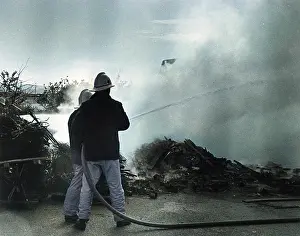 Andrew Besley: Firefighters in action, Exminster, Devon