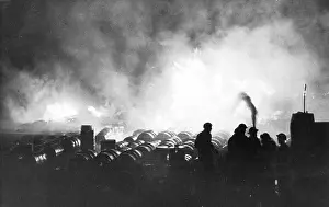 Inflammable: Firefighters in action, Mitcham, Surrey, WW2