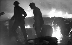 Inflammable: Firefighters in action, Mitcham, Surrey, WW2