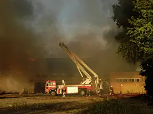 Mollison: Firefighters attend a fire at 1 Mollison Avenue