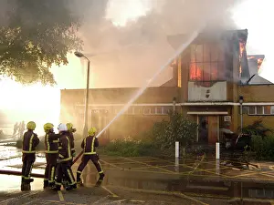Mollison: Firefighters attend a fire at 1 Mollison Avenue