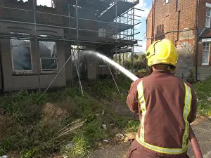 Rydal: Firefighters attend a house fire at Rydal Road