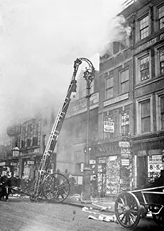 Tailors: Firefighters attending a fire in the Strand in London