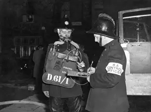Clipboard: Firefighters in breathing apparatus, Everett Street, SW8