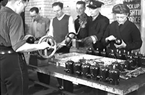Productive: Firefighters doing productive work in lull period, WW2