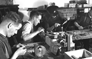 Productive: Firefighters doing productive work in lull period, WW2