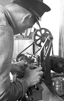 Productive: Firefighters doing productive work in lull period, WW2