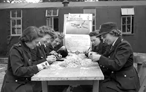 Productive: Firefighters doing productive work in lull period, WW2