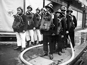 Aldgate: Firefighters at Middlesex Street, Aldgate, E1
