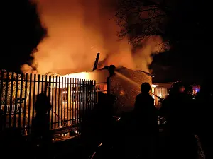 Hatton: Firefighters respond to a fire at Hatton Road