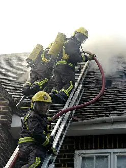 Winnington: Firefighters respond to a house fire, North London