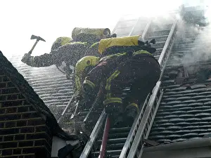 Winnington: Firefighters respond to a house fire, North London