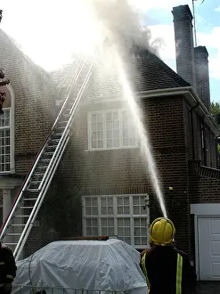Winnington: Firefighters respond to a house fire, North London