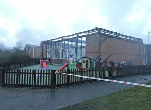 Gutted: Firefighters at scene of fire at Riverside Drive, Chiswick