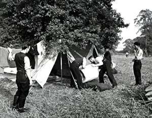 Northwood: Firefighters at a training camp, WW2