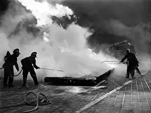 Extinguishing: Firefighters training at Lambeth HQ