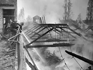 Handrail: Firefighters at Wansdown Place, London SW6