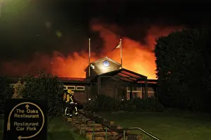 Carshalton: Firefighters working at scene of fire in Carshalton, Surrey