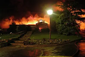 Carshalton: Firefighters working at scene of fire in Carshalton, Surrey