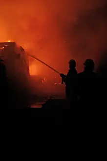 Carshalton: Firefighters working at scene of fire in Carshalton, Surrey