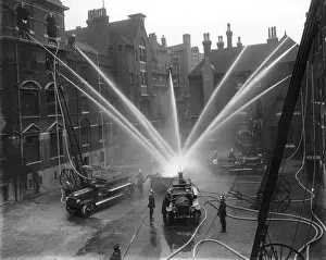 Excercise: Firefighting training display at Southwark Headquarters