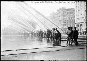 Firehose: Fireman testing high-pressure hoses, New ?