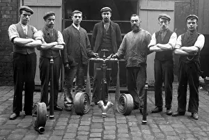 Battersbys: Firemen at Battersby's hatworks