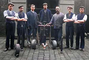 Battersbys: Firemen at Battersby's hatworks
