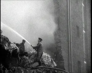 Arsonists: Firemen Working To Put Out Fires at a Lancashire