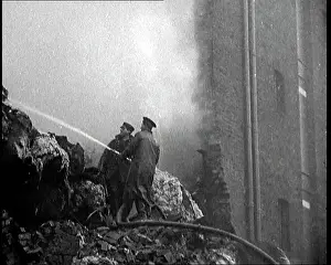 Arsonists: Firemen Working To Put Out Fires at a Lancashire