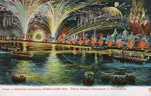 Horticultural: Fireworks display, Dusseldorf Exhibition, Germany