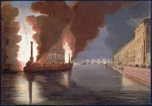 Piranesi: Fireworks in front of the Louvre