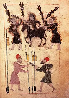 Mamaluke: fireworks, Mamluk pyrotechnists, above: with