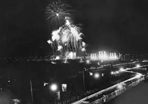 Tramway: Fireworks at Tempelhof Field on May 1, 1933