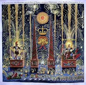 Fireworks On the Thames for the Coronation of King James II
