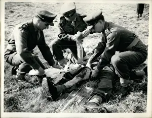 Hitherto: First aid army training for atomic warfare, near Aldershot