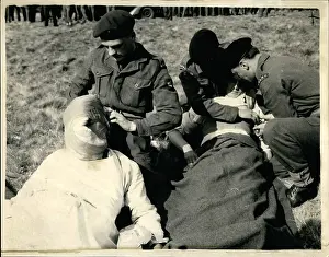 Hitherto: First aid army training for atomic warfare, near Aldershot