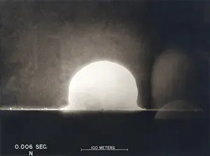 Plutonium: First Atomic Explosion on July 16, 1945. Photograph