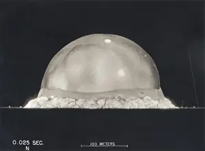 Plutonium: First Atomic Explosion on July 16, 1945. Photograph