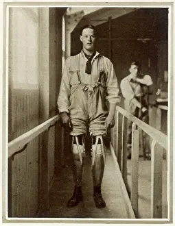 Roehampton: First attempt to walk with new limbs 1915