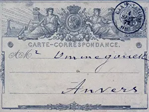 Centimes: First Belgian Postcard