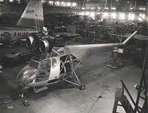 Filton: The first Bristol Sycamore under construction at Filton