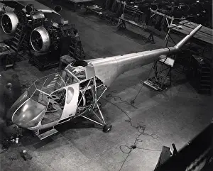 Filton: The first Bristol Sycamore under construction at Filton
