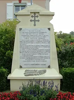 Dday: First British Graves Memorial, Colleville-Montgomery