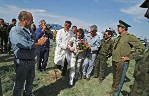 Landed: First Briton in space Helen Sharman landing in