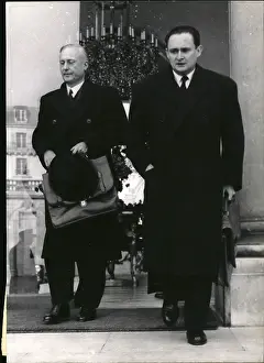 Pflimlin: First Cabinet meeting, Pflimlin, Bourges Maunoury, Paris