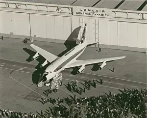 Convair: The first Convair 880 N801TW is rolled out of the Convair