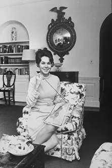Needlepoint: First Daughter, Eisenhower crafting a needle point
